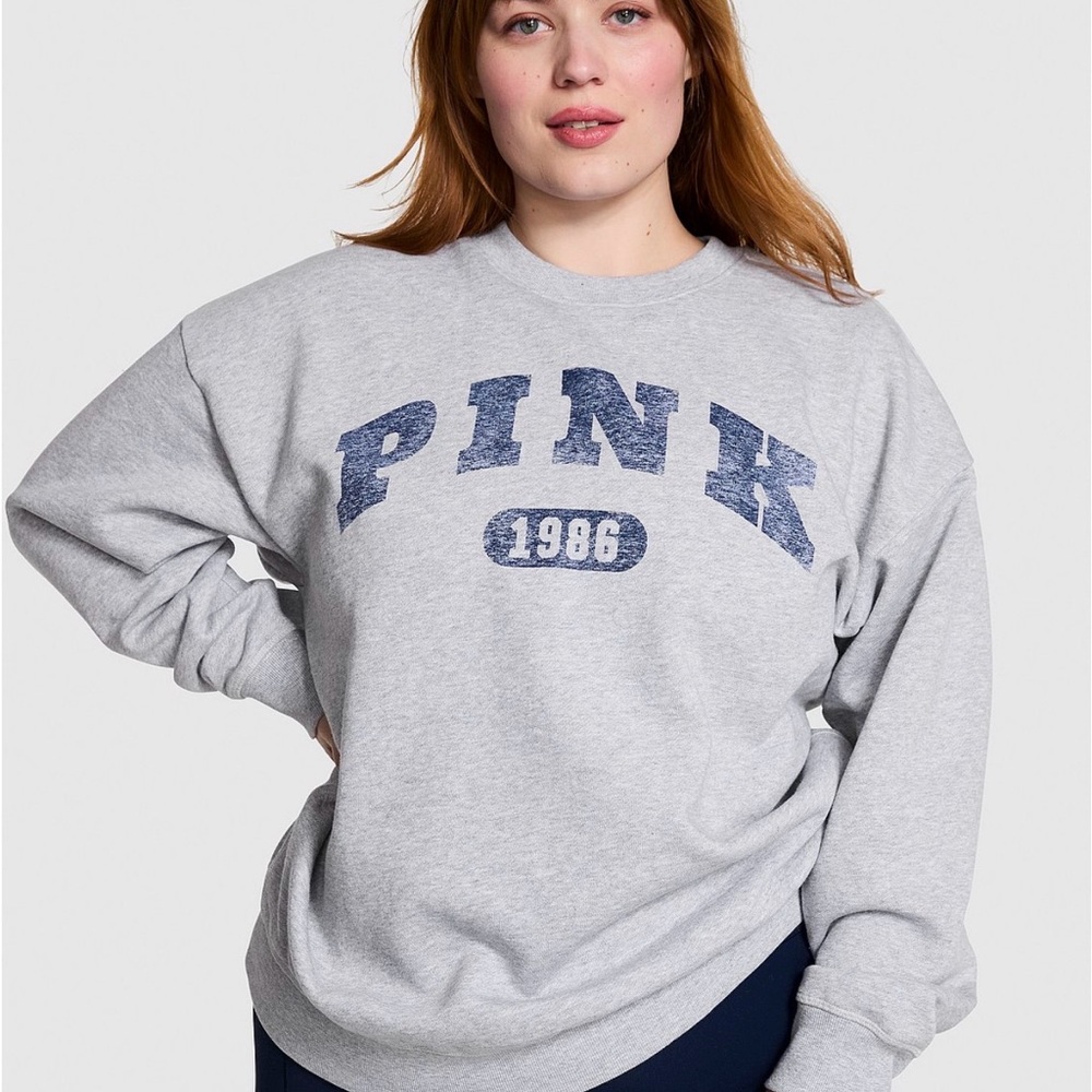 Campus Fleece Oversized Crew Sweatshirt